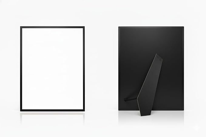 Small Whiteboard 12 x 16 Inch Magnetic Dry Erase Board with Stand & Wall Mount | Gold Aluminum Frame | Planner Board with Weekly & Monthly Sheets | 3 Markers, Eraser & 2 Magnets