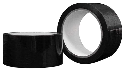 ABC Carton Sealing Tape 1.89 Inches Wide x 999.56 yd Length. 6 Rolls of Black Moving Tape for Boxes. Box Tape for Moving, Packing, Shipping, and Mailing. 2 mil Thick Acrylic Shipping Tape Rolls