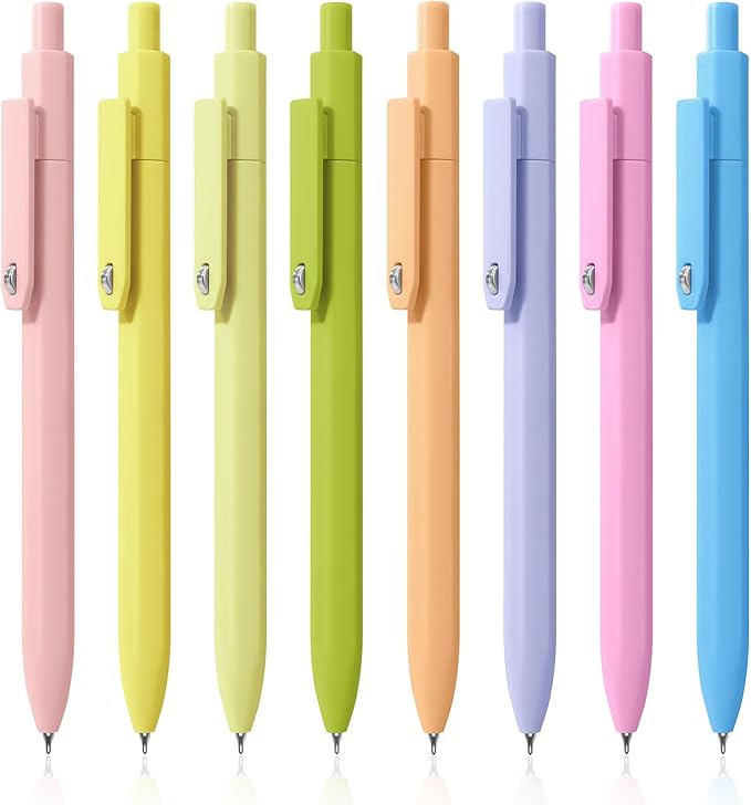 Vitoler Pens,8pcs Fine Point Gel Pens,0.5mm Quick Dry Black Ink Gel Pen, Smooth Writing Pen for Office Desk Accessories,Office School Supplies