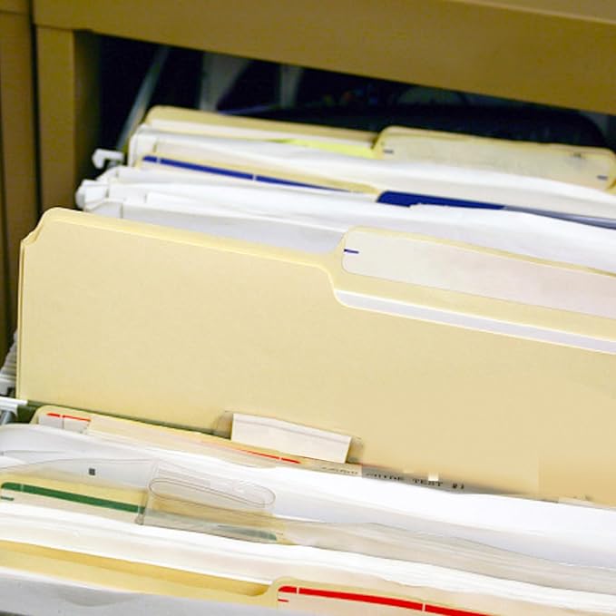 File Folder, RAZCC 100 Pack 1/3 Cut Tab File Folders Letter Size, Manila Folders, Folders with Tab, Great for Organizing and Easy File Storage