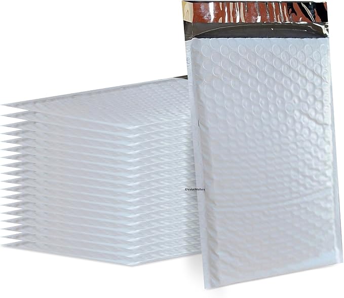 #000 Poly Bubble Mailers 4x8 Inch, Padded Envelopes Bags with self Seal, Cushioned Bubble Lined Mailer, 4.5" x 7.25" Usable Space, 500 Pack, Lightweight water-resistance Shipping Bag Mailer