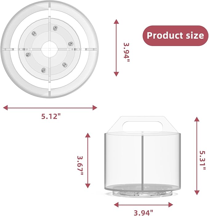 Absonic Pencil Holder for Kids, 360 Rotating Pen Holder for Desk Organizer and Storage, 4 Compartments Art Supply Marker Organizer, Acrylic Kids Desk Organizer for School Lazy Susan Organizer