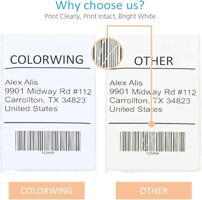COLORWING a30256 Label Compatible with Dymo 30256 (2-5/16" x 4") LW Large White Shipping Labels 59 mm x 102 mm for Label Writer 450 Twin Turbo and Rollo Printers, 12 Rolls
