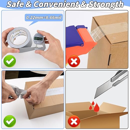 22 Pack Silver Duct Tape Bulk, 2 inch X 660 Yards, Heavy Duty Waterproof, Strong No Residue All-Weather Duct Tape, Tear by Hand, Multi-Use for Indoor & Outdoor Repairs, Industrial, Professional Use