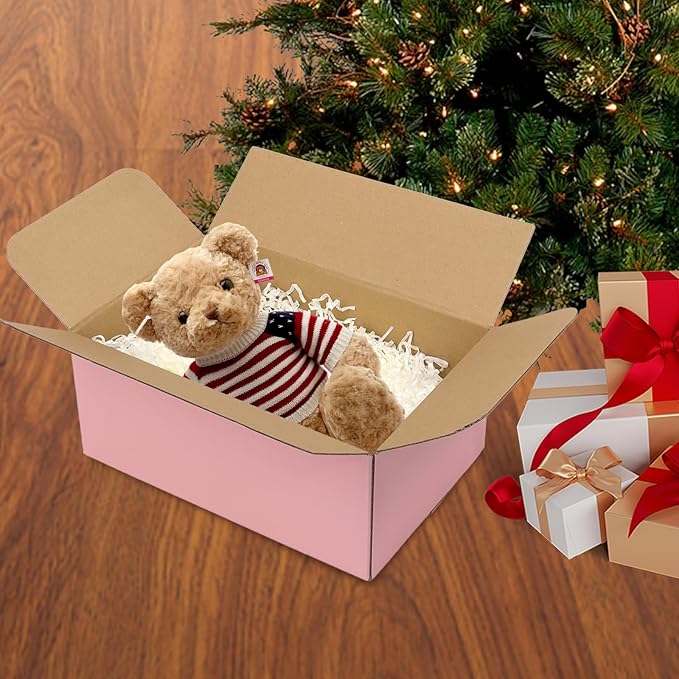9x6x4 Pink Shipping Boxes, 30 Pack Mailing Boxes for Small Business, Corrugated Cardboard Boxes for Shipping, Packaging