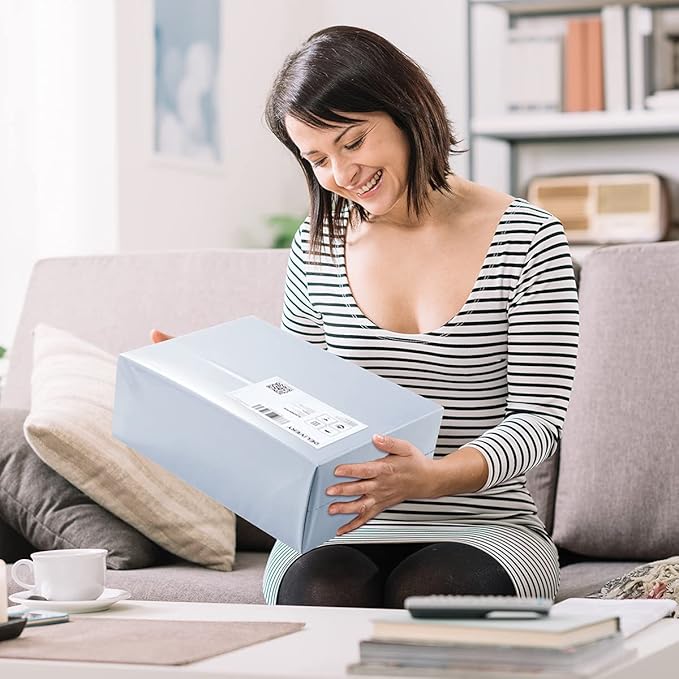 UCGOU Poly Mailers 7.5x10.5 Inch White 100 Pack Shipping Bags Strong Thick Mailing Envelopes Self Sealing Adhesive Waterproof and Tear Proof Boutique Packaging Postal for Clothing