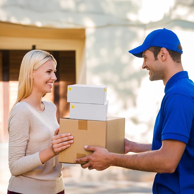 RLAVBL 9x9x4 Inches Shipping Boxes Set of 25, White Small Corrugated Cardboard Box, Mailer Boxes for Packing Small Business