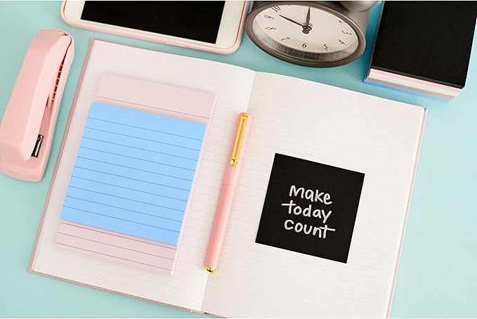 Post-it Super Sticky Notes, 5 Sticky Note Pads, 3 x 3 in., School Supplies, Office Products, Sticky Notes for Vertical Surfaces, Monitors, Walls and Windows, Black Onyx