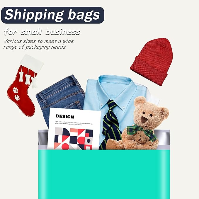 Teal Poly Mailers 6x9 Inch 100 Pcs, Strong Adhesive Shipping Bags for Clothing, Self-Sealing and Waterproof Mailing Envelopes, Privacy Protected Mailer Bags for Small Business