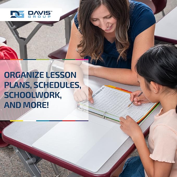 Easyview Premium 3-Ring Binders with Clear-View Covers and Round Rings, Binders for School or Office, 1 Inch, Pack of 4, Fashion Colors