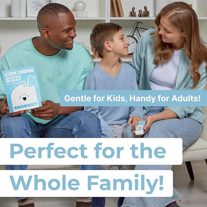 Impossibly Compact Travel Wipes - 99.5% Water - Safe for Sensitive Skin & Hypoallergenic, Resealable, Thick & Durable - For Adults, Kids & Baby Care - Coconut, 10 Pack Total 60 Wipes