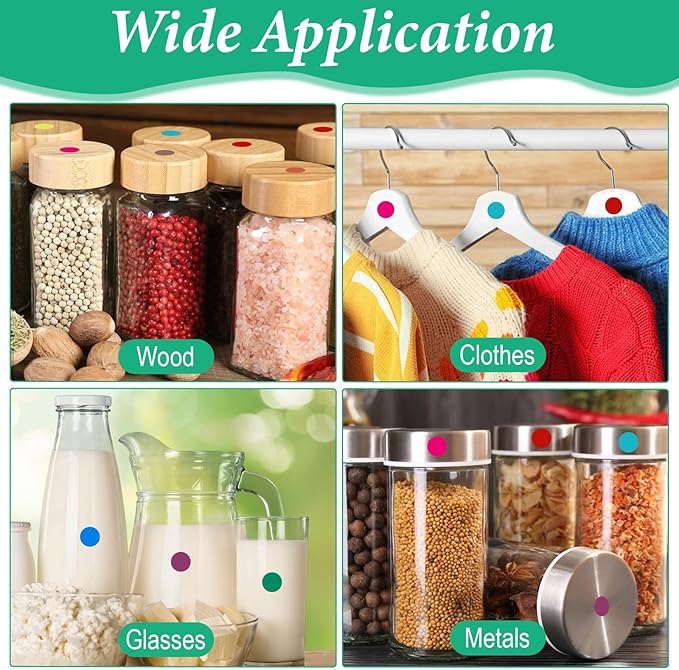 6 Sheets 1/4 Inch Small Colored Dot Stickers, Tiny Mini Round Circle Color-Coding Labels, Removable & Non-Printable, 20 Assorted Multicolored Colors, for Office, Classroom (3300 PCS Total)