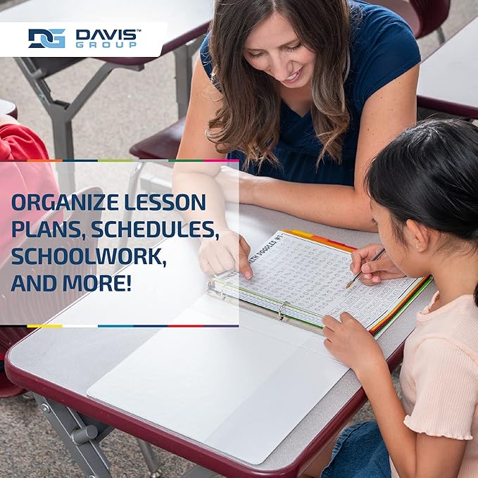 Easyview Premium 1.5-Inch Binders with Clear-View Covers, 3-Ring Binders for School, Office, or Home, Colored Binder Notebooks, Pack of 4, Round Ring, Fashion Colors