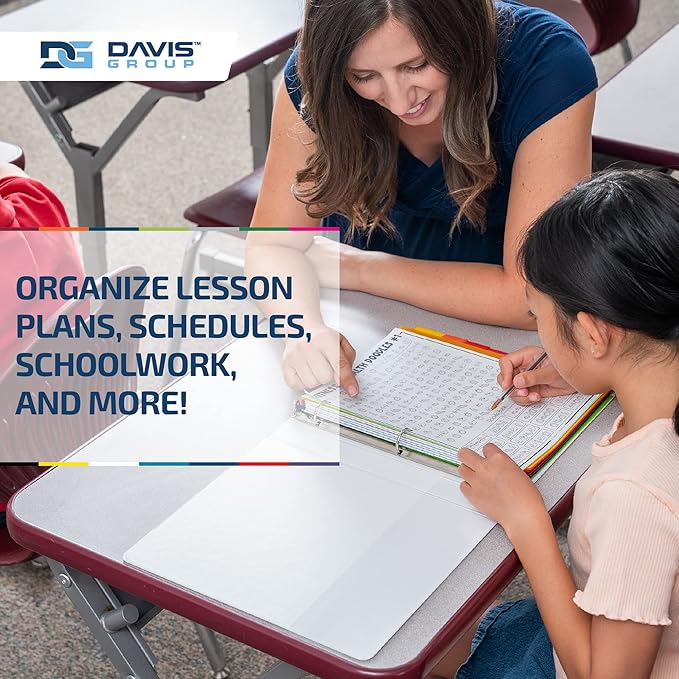 Easyview Premium 2-Inch Binders with Clear-View Covers, 3-Ring Binders for School, Office, or Home, Colored Binder Notebooks, Pack of 4, Round Ring, Classic Colors