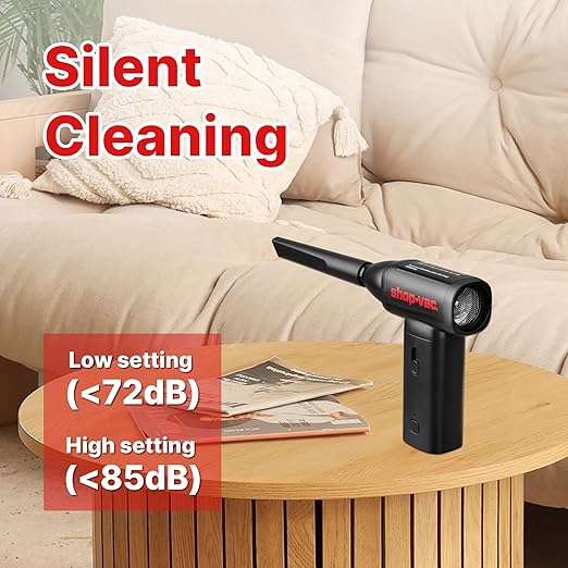 Shop-Vac Electric Air Duster, 100000RPM Cordless Air Blower with Brushless Motor, Rechargeable and Variable Speed Dust Blower for Computer, Keyboard, House, Outdoor and Car