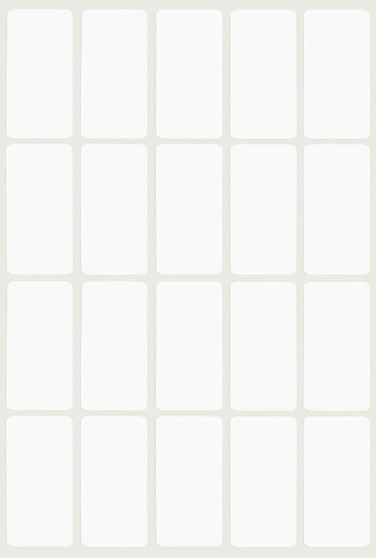 Small Rectangular Label Stickers 1.57 inch x 0.75 inch - 2160 Pack, White Color-Coding Labels (40mm x 19mm)