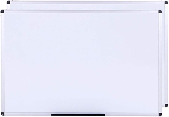 VIZ-PRO Large Magnetic Dry Erase White Board for Wall, 72 X 48 inches, Pack of 2, 6' x 4' Aluminum Framed Whiteboard with Marker Tray for School Office Home