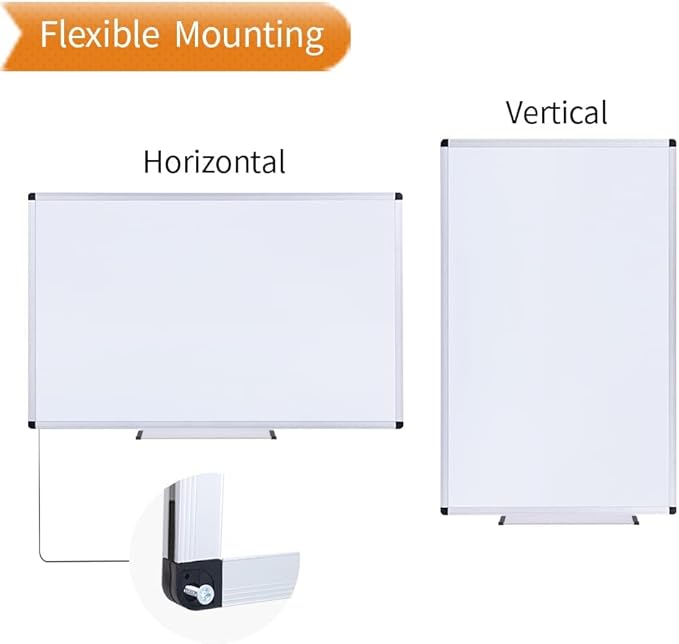 VIZ-PRO Magnetic Whiteboard/Dry Erase Board, 40 X 30 Inches, Includes 1 Eraser & 2 Markers & 4 Magnets