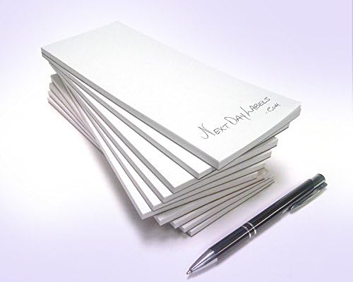 NextDayLabels Memo Pads - 10-Pack-50 Sheets Per Pad (3.5" x 8.5") Scratch Paper Pads - Blank White Notes Paper with Cardboard Back - Perfect for Office, Home, Restaurant, or Personal Use - Made in USA
