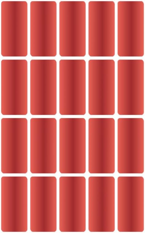 Small Rectangular Label Stickers 1.57 inch x 0.75 inch - 2160 Pack, Metallic Red Color-Coding Labels (40mm x 19mm)