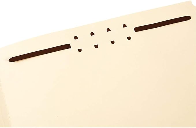 Staples Reinforced Fastener Folders, Letter, Manila, 50/Box