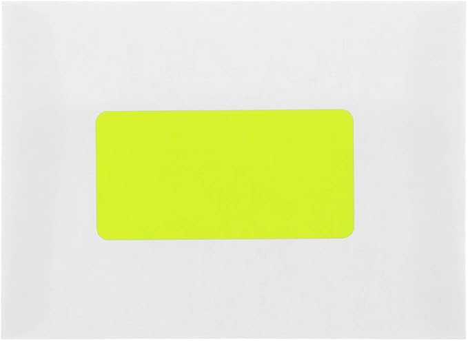 JAM PAPER Shipping Address Labels - Standard Mailing - 2 x 4 - Neon Fluorescent Yellow - 120/Pack