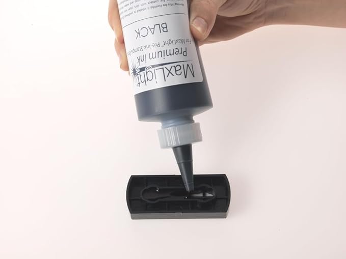 Self Inking Return Address Stamp - Custom 4 Line Personalized Address Stamp for Envelopes, Wedding Invitations, Business, Mailing Labels, Black Ink (Calligraphy Script)