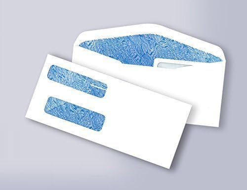 NextDayLabels - #9 Double Window Security Envelope (Regular Gum - 500 Per Pack)