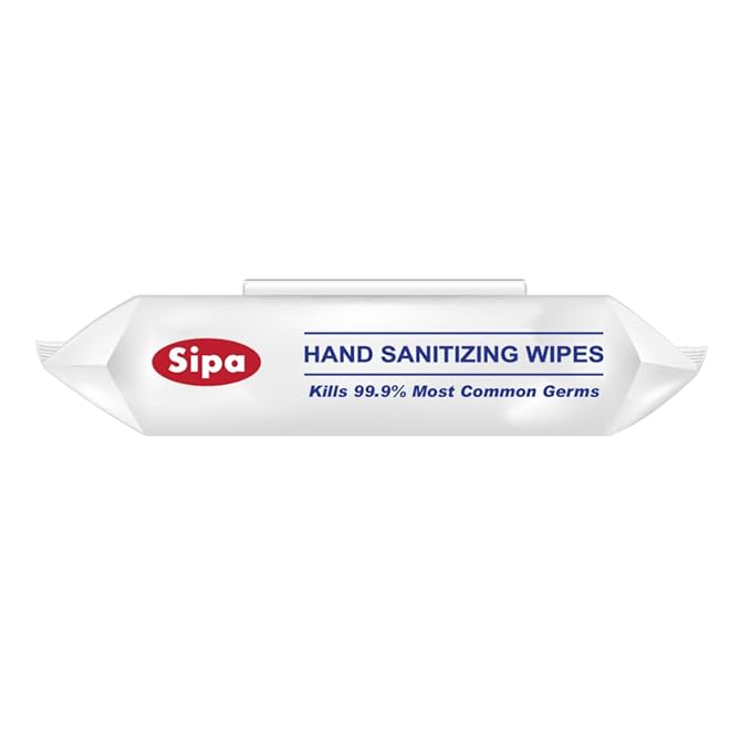 SIPA Hand Sanitizing Wipes 50 WIPES Bag, Clean-to-go, Travel Size, Fresh Scent, Soft Textured Wipes, Total 1200 Pieces (50 Count (Pack of 24))