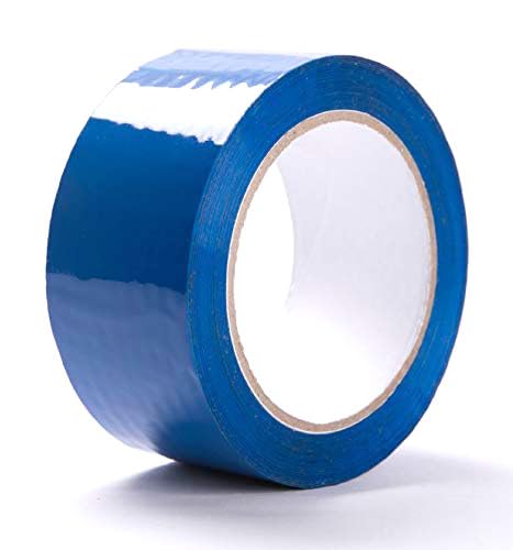 Blue Carton Sealing Tape, Packing Tape, Moving Tape 2" x 110 Yard,2.0 mil Thick, Heavy Duty (1 Roll)