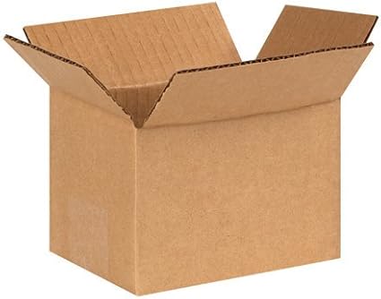 250 Pack 6x4x4 Corrugated Shipping Boxes – 32 ECT, 200 lb Test – Small Cardboard Cartons for Packing, Mailing, Moving, Storage – Strong Kraft Box Bulk Bundle