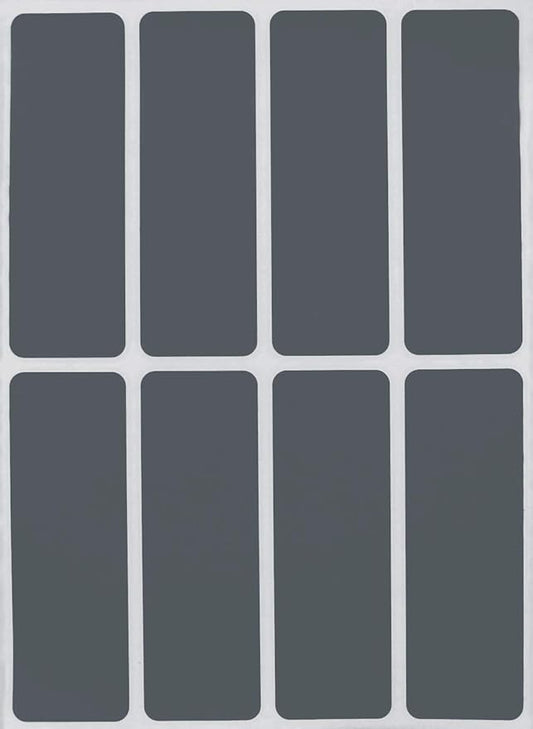Rectangular Sticker Labels 3x1 inch (75mm x 25mm) Gray Labeling Sticker Sheets 864 - Pack by Royal Green