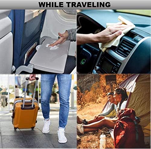 Table Top And Counter Cleaning Wipes 1 Resealable Pouch of 80 Count 10.5" x 7.75" Pre-Moistened Wipes With High Shine Formula Perfect For Use at Home or Restaurants Clinics, and Office