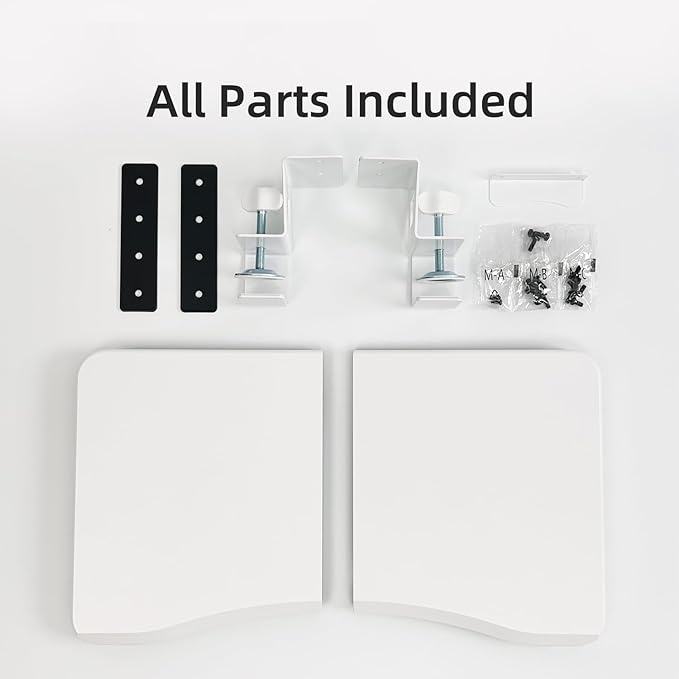 suptek Small Keyboard Tray Under Desk Pull Out with C Clamp Mount, Computer Keyboard & Mouse Tray, 20 (24.2 Including Clamps) x 11.8 inch Slide-Out Platform Computer Drawer for Typing, White, DSF1SW