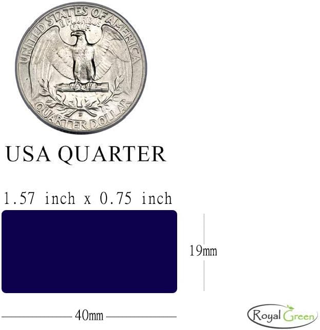 Royal Green Rectangle Color-Coding Labels 1.57 inch x 0.75 inch Orange (40mm x 19mm) - 2000 Pack