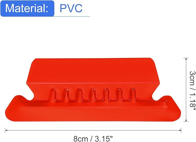 uxcell Hanging File Folder Tabs, 2 Inch Insertable Tabs and Inserts Plastic Clear File Organizer Labels Filing for Folder Quick Identification, Red, 150 Pcs