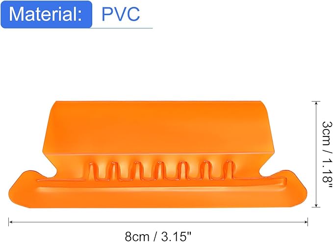 uxcell Hanging File Folder Tabs, 2 Inch Insertable Tabs and Inserts Plastic Clear File Organizer Labels Filing for Folder Quick Identification, Orange, 150 Pcs
