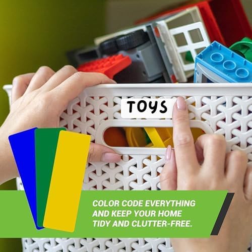 Kraft Sticker 3x1 inch Color-Coding Labels for Organizing, Paper Sticker Sheet Tags for Home, Office, and School Projects, 200-Pack by Royal Green