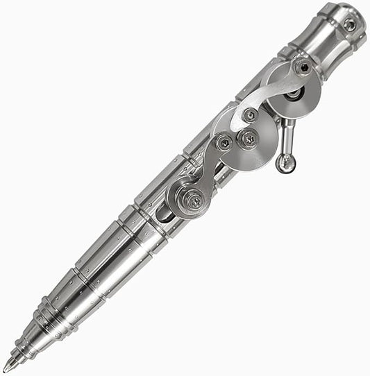 Dr. Metalleung Bolt Action Pen: Pocket EDC Retractable Ballpoint Pen, Refillable, Heavy Duty Stainless Steel Pen - Design for Smooth Office Writing & Gifts