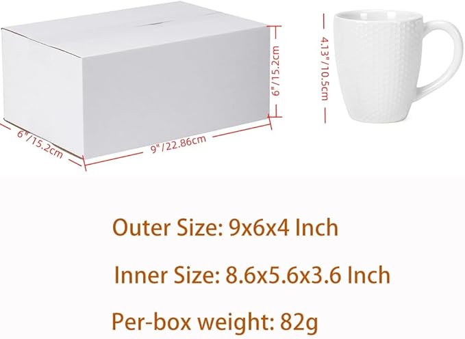 PETAFLOP 9x6x4 Shipping Boxes White Cardboard Mailing Boxes Single Wall Corrugated Box, 25 Pack
