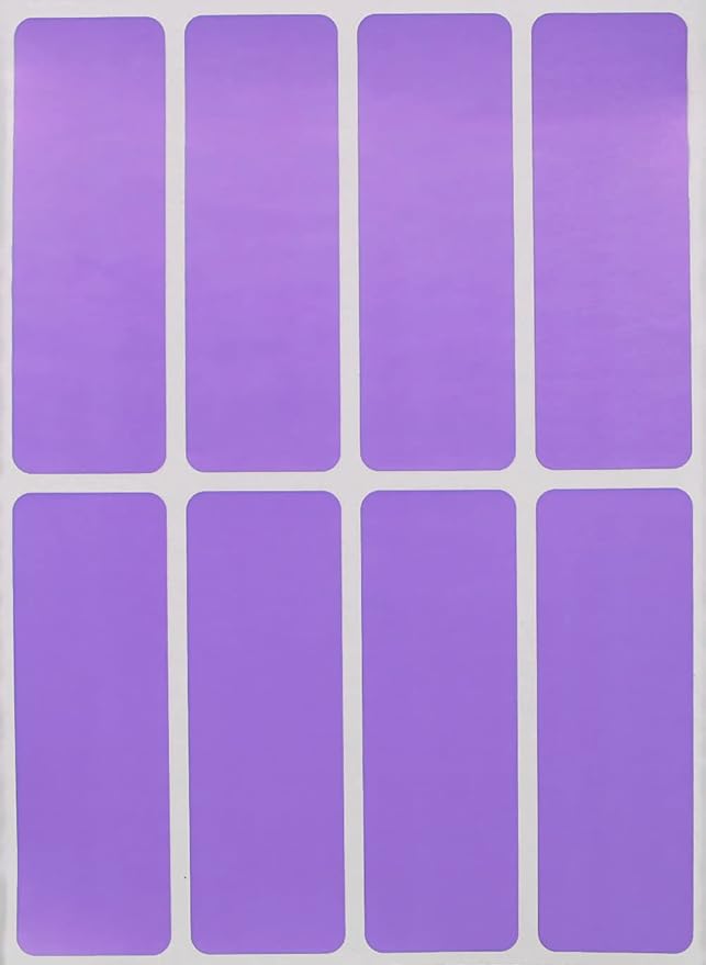 Pastel Purple Sticker 3x1 inch Color-Coding Labels for Organizing, Paper Sticker Sheet Tags for Home, Office, and School Projects, 200-Pack by Royal Purple