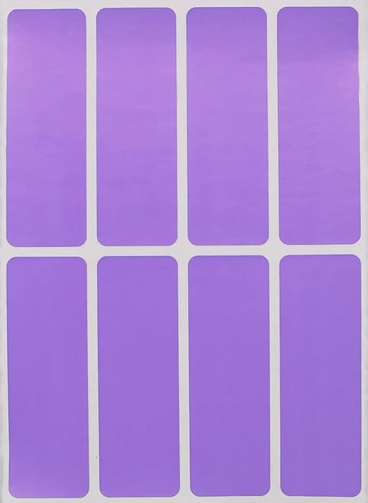 Pastel Purple Sticker 3x1 inch Color-Coding Labels for Organizing, Paper Sticker Sheet Tags for Home, Office, and School Projects, 200-Pack by Royal Purple
