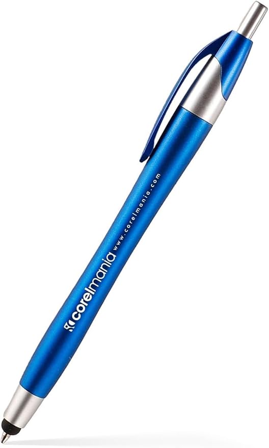 Pencil Guy Promotional Personalized Imprinted Stylus Pens - Blue - 250 Quantity