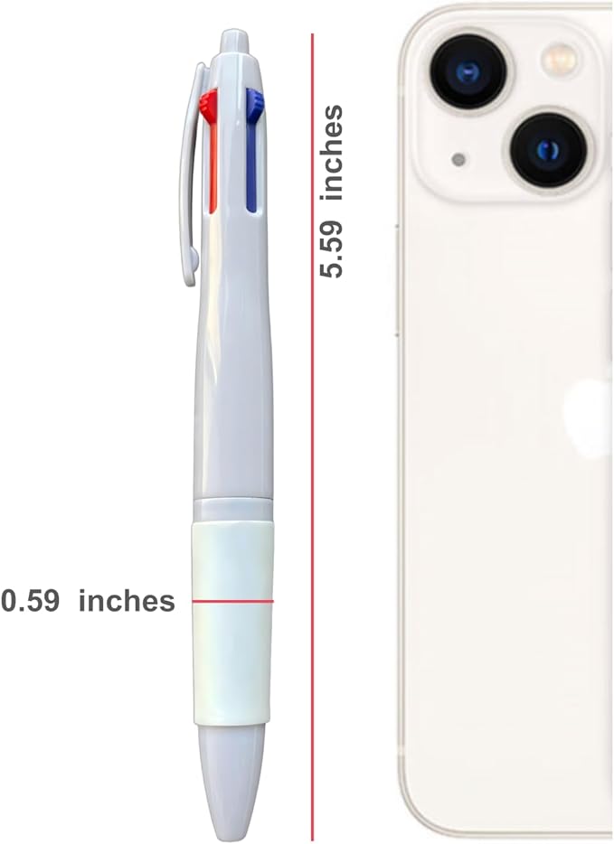 4-Color Retractable Oil Gel Pen 6-Pack 0.5mm Round-Tipped Ballpoint Nib, Smooth Writing 4-in-1 for Office & School Supplies multicolor pen in one