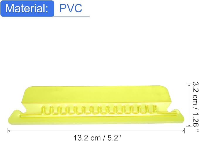 uxcell Hanging File Folder Tabs, 4 Inch Insertable Tabs and Inserts Plastic Clear File Organizer Labels Filing for Folder Quick Identification, Yellow, 50 Pcs