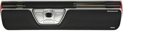 Contour RollerMouse Red Ergonomic Mouse for Shoulder Forearm Wrist Strain Relief for RSI Carpal Tunnel Centered Rollerbar 6 Customizable Buttons 10 Speed Settings Mac/PC Compatible - Wired - Regular