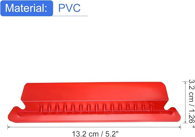 uxcell Hanging File Folder Tabs, 4 Inch Insertable Tabs and Inserts Plastic Clear File Organizer Labels Filing for Folder Quick Identification, Red, 50 Pcs