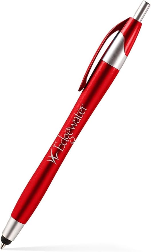 Pencil Guy Promotional Personalized Imprinted Stylus Pens - Red - 250 Quantity