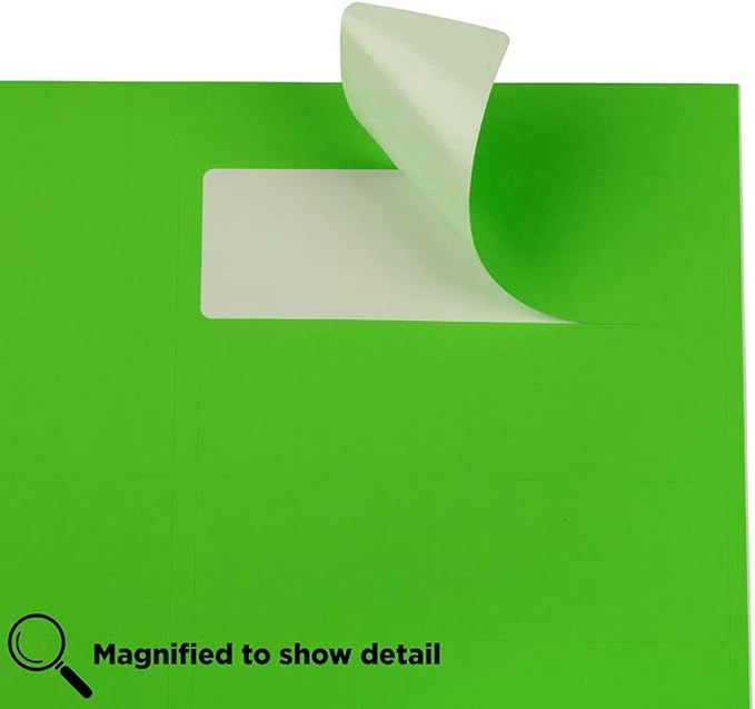 JAM Paper Shipping Address Labels, Rectangular, 1 1/3 x 4, Neon Green, 126/Pack (359329613)