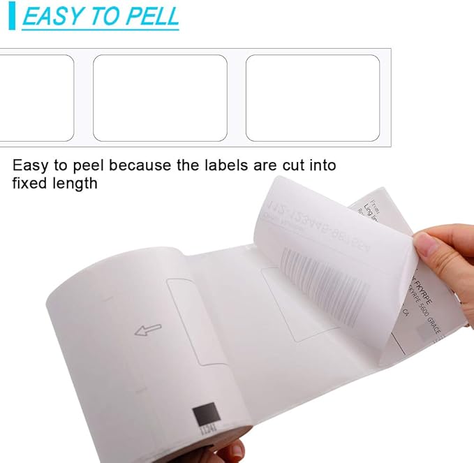 Replace for DK-1241 Die-Cut Large Shipping Label Rolls, 4''x 6''(102 mm x 151 mm) 200/Roll DK Labels Compatible with Brother QL-1050 1100 1110nwb Printer (1 Roll+1 Frame)